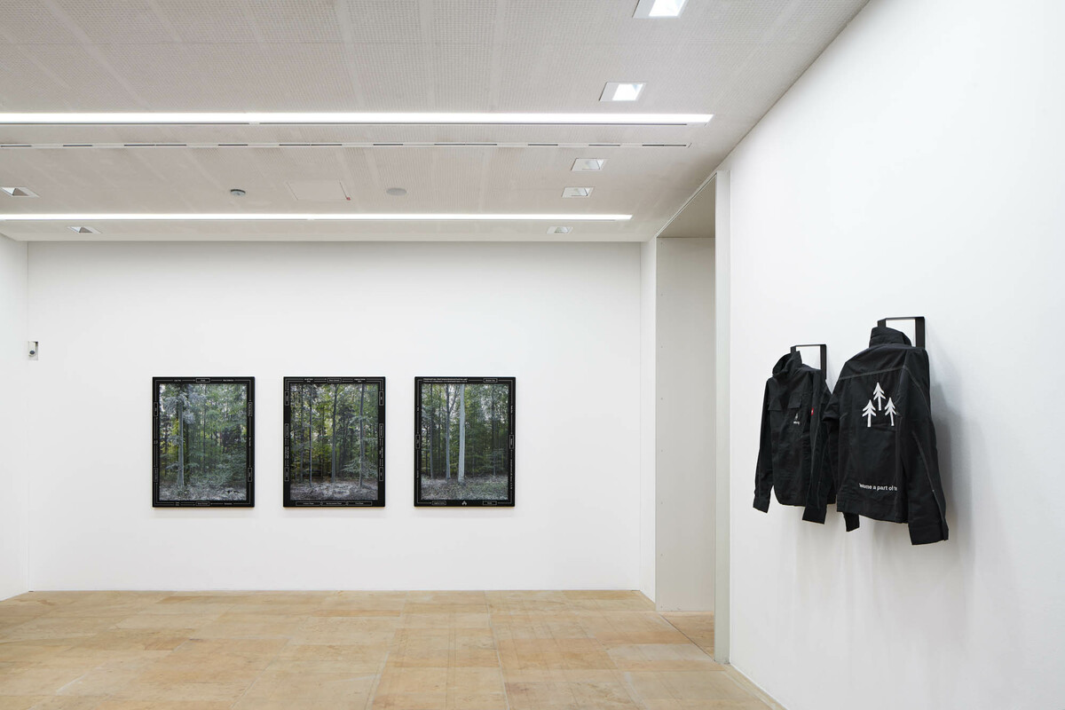 terra0 morphology panel 01-03 and terra0 workwear jacket in Survival of the Fittest at Kunstpalais Erlangen (2020)