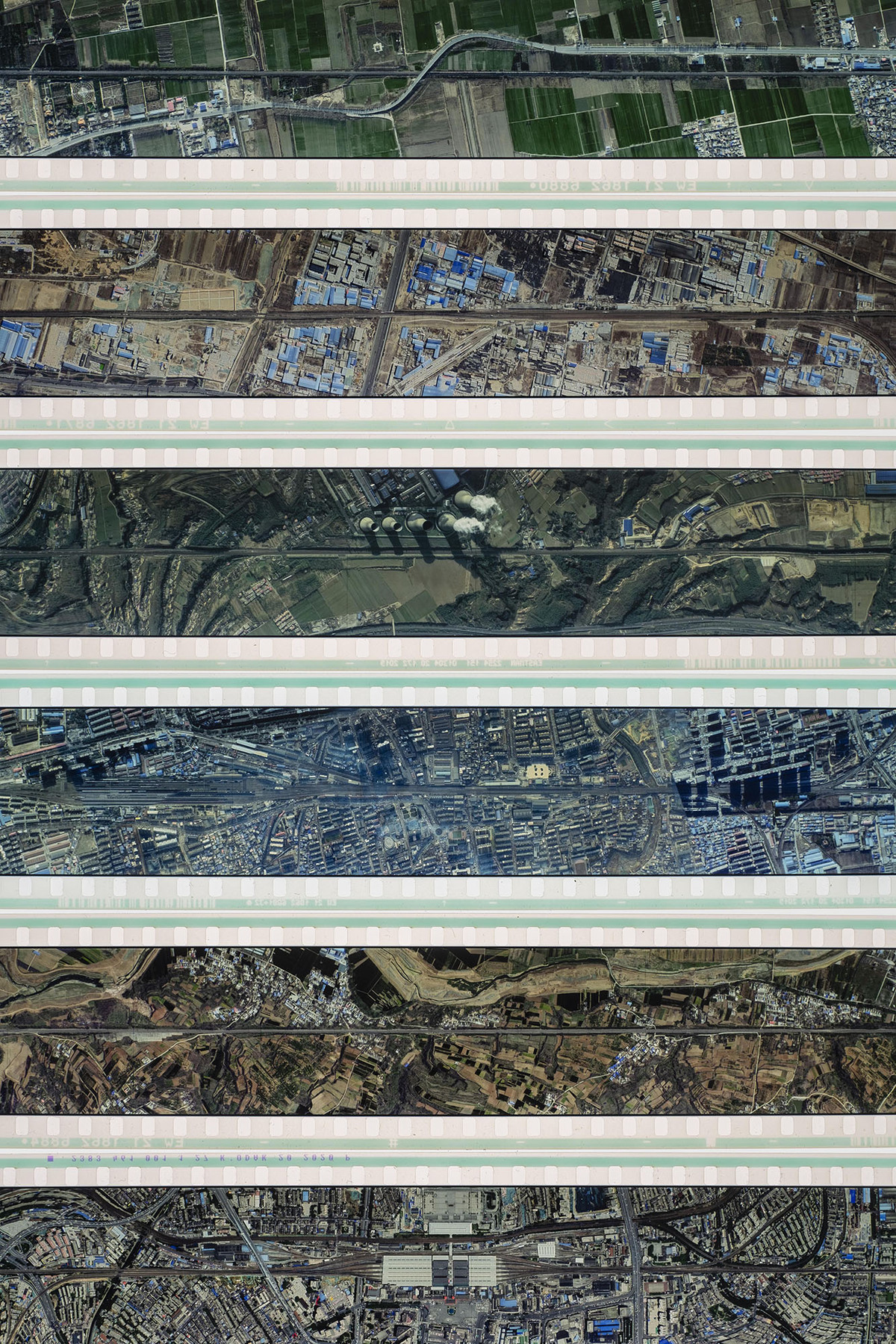Details of the 320m 35-mm-film positive, Break of Gauge at Kunstverein Harburger Bahnhof (2020)