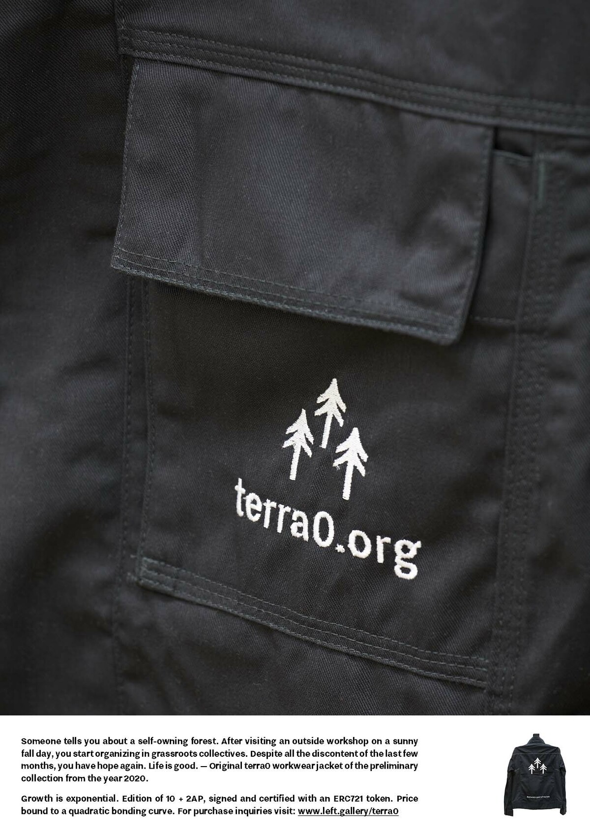 terra0 ad for Arts of the Working Class x 2038 (2020)